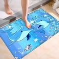 thumbnail image 1 of YIMEIS Dolphin Extended Flannel Non-Slip Mat 17.7''*47.2'', Rug for Shower Room Door, Long Mat for Bedroom Bedside, 1 of 10
