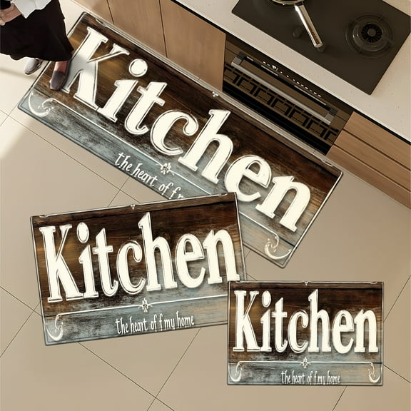 YIMEIS Fall Christmas Halloween Kitchen Mat Cushioned Anti Fatigue Kitchen Rug 47''*18'' Non Slip Kitchen Rugs and Mats Standing Desk Mat Comfort Floor Mats for Kitchen House Sink 3 Piece Set