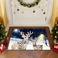 thumbnail image 1 of YIMEIS Flannel printed Christmas kitchen decorative mats, kitchen mats, bathroom mats, door mats, carpets, durable Christmas Snow Night Deer 15.7'' x 23.6'', 1 of 8