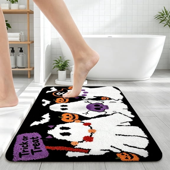 YIMEIS Halloween ghosts Soft Bathroom Rugs, 16''×24'' Inches, Non-slip for Bathroom Floor