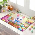 thumbnail image 1 of YIMEIS Happy Easter Bunny Universal Flannel Mat 23.6''*35.4'', Soft & Non-Slip, Multi-Functional Rug for Bathroom, Bedroom & Entryway, 1 of 7