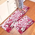 thumbnail image 1 of YIMEIS Happy Valentine's Day Kitchen Mat Rug Set - 2 Pcs Perfect for Kitchen Counter, 16''*24''/47''*18'', Functional for Decoration, 1 of 10