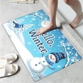 thumbnail image 1 of YIMEIS Hello Winter Snowman Snowflakes Machine Washable Non-Slip Rubberback Indoor Runner Rug/Area Rug for Kitchen, Hallway, Kitchen, Entryway, Bathroom, 1 Piece - 16''*24'', 1 of 10