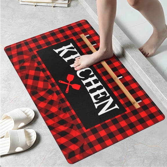 YIMEIS Kitchen Festive Home Heart Fall Kitchen Rugs Non Skid Washable Area Carpet [Made in USA], Multi - 1 Pc 16''*24''