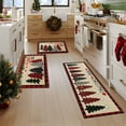 thumbnail image 1 of YIMEIS Kitchen rugs flannel Printed Area Rug and Mats DoorMats, bath mat,Autumn and Winter Festival Decoration gift-Red grid border and Christmas tree-15.7'' x 23.6''+19.7'' x 31.5''+17.7'' x 47.2'', 1 of 10