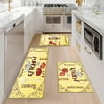 thumbnail image 1 of YIMEIS Kitchen tableware with yellow background Kitchen Decor Set of 3 Christmas Fall Kitchen Rugs, Xmas Decorative Farmhouse Floor Mats for Home Kitchen Dining Room Decorations, 1 of 10