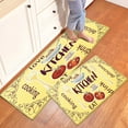 thumbnail image 1 of YIMEIS Kitchen tableware with yellow background Kitchen Mat Rug Set - 2 Pcs Perfect for Kitchen Counter, 16''*24''/47''*18'', Functional for Decoration, 1 of 10
