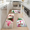 thumbnail image 1 of YIMEIS Merry Christmas, Flamingo Snowman. Fall Kitchen Rugs Non Skid Washable Area Carpet [Made in USA], Multi - 3 Pcs 16''*24''/20''*32''/47''*18'', 1 of 10