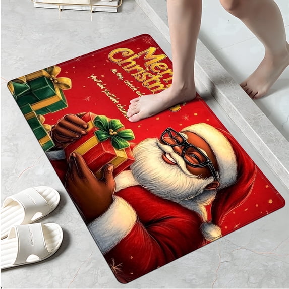 YIMEIS Merry Christmas Kitchen Decor Christmas Fall Kitchen Rugs, Xmas Decorative Farmhouse Floor Mats for Home Kitchen Dining Room Decorations - 16''*24'' inch