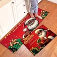 thumbnail image 1 of YIMEIS Merry Christmas Kitchen Decor Set of 2 Christmas Fall Kitchen Rugs, Xmas Decorative Farmhouse Floor Mats for Home Kitchen Dining Room Decorations - 16''*24'' and 17''*47'' inch, 1 of 10