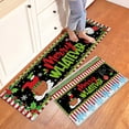 thumbnail image 1 of YIMEIS Merry Christmas Kitchen Mat Washable Non-Skid Absorbent Runner Rugs (16''24''/47''18'') - 2 Pcs Recommended for Kitchen Sink Front/Floor, Suitable for All Age Groups, 1 of 10
