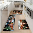 thumbnail image 1 of YIMEIS Merry Christmas Snowman Tree Gifts Kitchen Mat Rug Set  - 1/2/3 Pcs Perfect for Kitchen Counter, 16''*24''/20''*32''/47''*18'', Functional for Decoration, 1 of 10