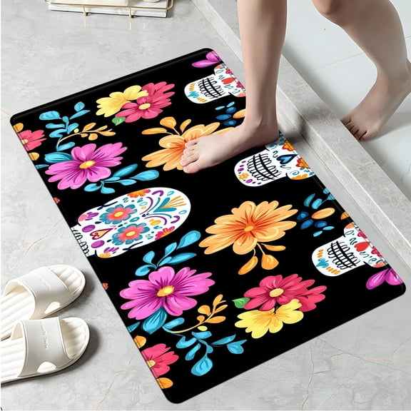 YIMEIS Merry Christmas Kitchen Decor Christmas Fall Kitchen Rugs, Xmas Decorative Farmhouse Floor Mats for Home Kitchen Dining Room Decorations - 16''*24'' inch