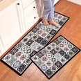 thumbnail image 1 of YIMEIS Retro pattern Kitchen Mat Washable Non-Skid Absorbent Runner Rugs (16''24''/47''18'') - 2 Pcs Recommended for Kitchen Sink Front/Floor, Suitable for All Age Groups, 1 of 10