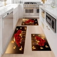 thumbnail image 1 of YIMEIS Rose Gold Butterfly Kitchen Mat Rug Set - Perfect for Kitchen Counter, 16''*24''/20''*32''/47''*18'', Functional for Decoration, 1 of 10