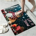 thumbnail image 1 of CCTFS Snowman Christmas Gift Candle Kitchen Mat Rug - 1Pcs Perfect for Kitchen Counter, 16''*24'', Functional for Decoration, 1 of 10