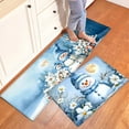 thumbnail image 1 of YIMEIS Snowman Christmas Moonlight Kitchen Mat Rug Set - Perfect for Kitchen Counter, 16''*24''/47''*18'', Functional for Decoration, 1 of 10