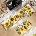 thumbnail image 1 of YIMEIS Sunflowers are in full bloom 3Pcs Kitchen Mat Set, Flannel Non-Slip Machine Washable Rugs for Kitchen Floor & Sink Area, 1 of 4
