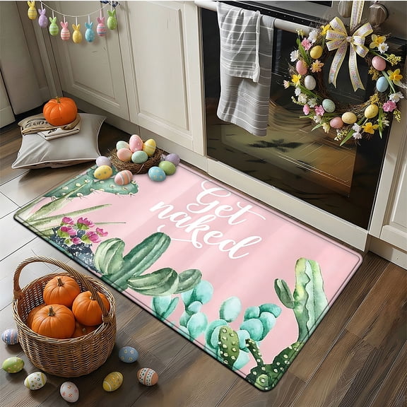 YIMEIS get naked 15.7''*23.6'' Flannel Mat, Multi-Scene Non-Slip Rug, Universal Soft Mat for Bathroom, Kitchen & Balcony