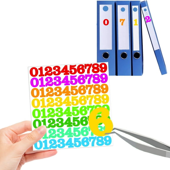 YIMWNYI 1 Inch Number Sticker Combination Stickers for Note Decoration, Adhesive Number Labels, Mailbox Numbers, Scrapbook Supplies, Easy Peel and Stick, Multicolor Number Stickers