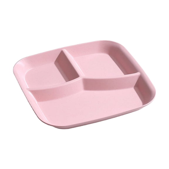 YIMWNYI 10 Inch Divided Plates for Kids and Adults, Reusable Picnic Plates with 3 Compartments, Eco-Friendly and Durable for Outdoor, Camping, Parties, and Family Dinners