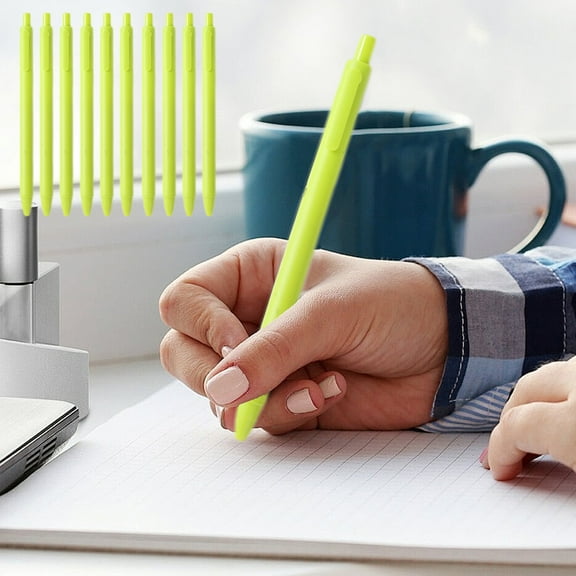 YIMWNYI 10 Pack Large Capacity Gel Pens, Fast Drying Colored Gel Pens, 0.5mm Smooth Writing Pens, Comfortable Grip Signature Pens, Portable Click Gel Pens, Plastic Body Office Pens