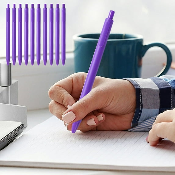 YIMWNYI 10 Pack Large Capacity Gel Pens, Fast Drying Colored Gel Pens, 0.5mm Smooth Writing Pens, Comfortable Grip Signature Pens, Portable Click Gel Pens, Plastic Body Office Pens