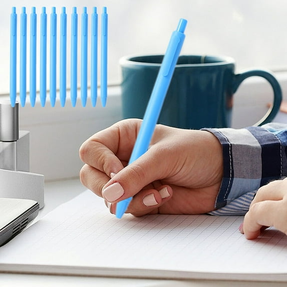 YIMWNYI 10 Pack Large Capacity Gel Pens, Fast Drying Colored Gel Pens, 0.5mm Smooth Writing Pens, Comfortable Grip Signature Pens, Portable Click Gel Pens, Plastic Body Office Pens