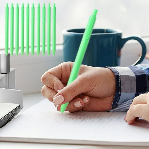 YIMWNYI 10 Pack Large Capacity Gel Pens, Fast Drying Colored Gel Pens, 0.5mm Smooth Writing Pens, Comfortable Grip Signature Pens, Portable Click Gel Pens, Plastic Body Office Pens