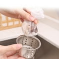 thumbnail image 1 of YIMWNYI 100 Pcs Kitchen Disposable Mesh Sink Strainer Bags, AntiClogging Food Catcher Screen Filter, EcoFriendly Polyester, Fits Most Sink Strainers, Easy Cleanup for Kitchen and Bathroom, 1 of 8