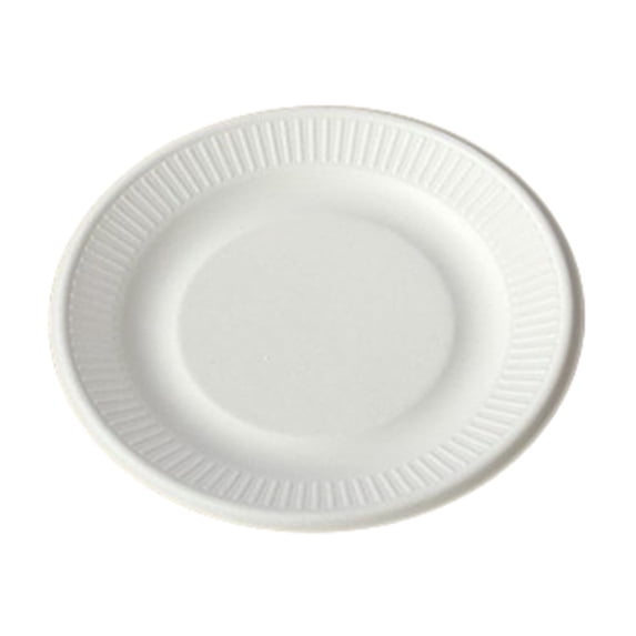 YIMWNYI 10Pcs Disposable Cane Bamboo Pulp Paper Plates, Eco-Friendly Biodegradable Plates for BBQ, Parties, and Household Use, Durable and Versatile for Snacks and Meals