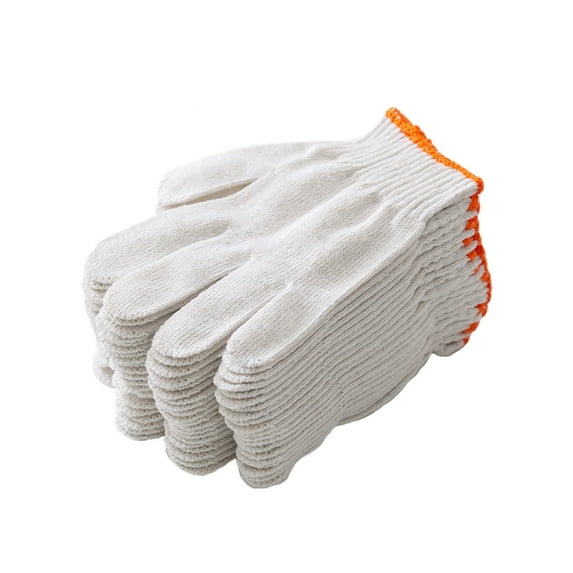 YIMWNYI 12-Pack Reinforced Work Gloves with Yarn Lining, Non-Slip Coated Rubber Dots for Men and Women - Breathable, Durable Hand Protection for Construction, Mechanics, Gardening, and More