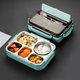 thumbnail image 1 of YIMWNYI 1500ML Stainless Steel Lunch Box, 5-Compartment Portable Food Container for Office Workers, Microwave Safe, Leak-Proof and Insulated Lunch Box, Lightweight Meal Prep Box for Travel, 1 of 4