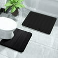thumbnail image 1 of YIMWNYI 2-Piece Foam Bath Mat Set, Soft Non-Slip Velvet Fleece Rugs for Bathroom, Machine Washable, Quick Drying, Water Absorbent, Comfortable Toilet and Shower Mats in Multiple Colors, 1 of 8