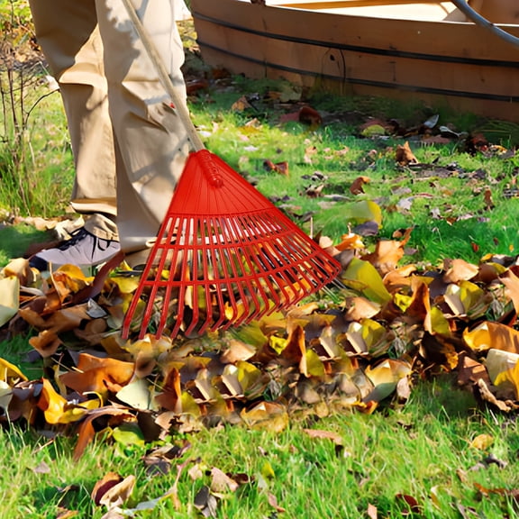 YIMWNYI 21 Tooth Rake for Gardening, Heavy Duty Garden Tool, Efficient Leaf Collector, Perfect for Sweeping Grass and Debris, Durable Outdoor Rake for Yard Work, Lawn Maintenance