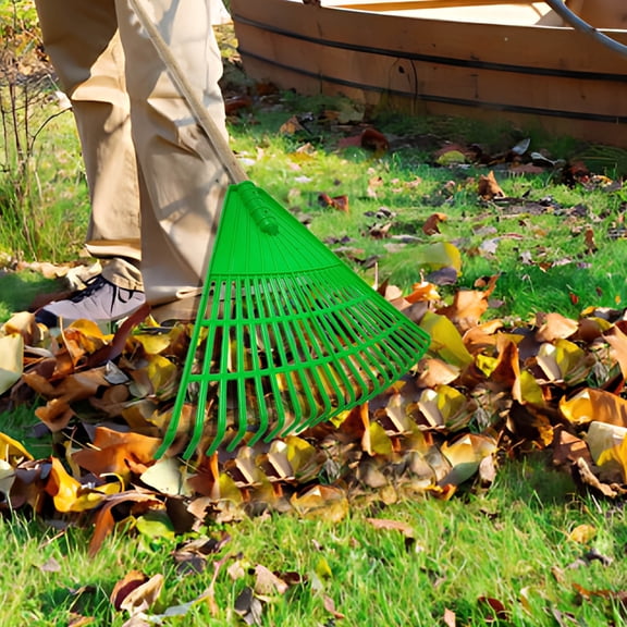 YIMWNYI 21 Tooth Rake for Gardening, Heavy Duty Garden Tool, Efficient Leaf Collector, Perfect for Sweeping Grass and Debris, Durable Outdoor Rake for Yard Work, Lawn Maintenance