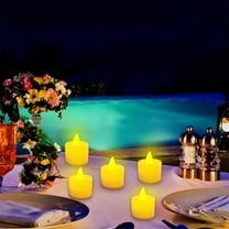 YIMWNYI 24 Pack Flameless LED Tea Light Candles, Battery Operated Votive Candles, Perfect for Weddings, Parties, Holidays Decor, Safe Alternative to Real Candles