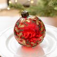 thumbnail image 1 of YIMWNYI 2Pcs Hand Painted Glass Christmas Decorations, Christmas Tree Pendant, Window Ornaments, Exquisite Holiday Decor, Unique Handmade Glass Balls, Elegant Festive Accessories, 1 of 6