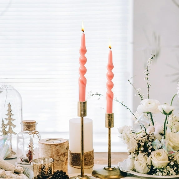 YIMWNYI 2Pcs Long Taper Candles, Unscented Mixed Wax for Wedding, Party & Home Decor, Ideal for Candlelight Dinners & Relaxing Ambiance