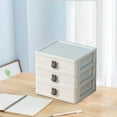 thumbnail image 1 of YIMWNYI 3-Layer Desktop Storage Box, Clear Drawer Style Storage Box for Cosmetics, Jewelry, and Stationery, Multifunctional Space-Saving Organizer, Transparent Plastic, Stackable for Office or Home, 1 of 6