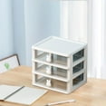 thumbnail image 1 of YIMWNYI 3-Layer Desktop Storage Box, Clear Drawer Style Storage Box for Cosmetics, Jewelry, and Stationery, Multifunctional Space-Saving Organizer, Transparent Plastic, Stackable for Office or Home, 1 of 6