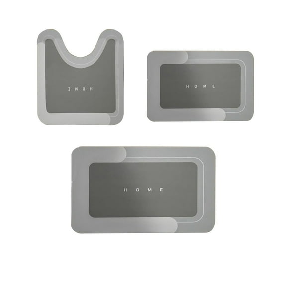 YIMWNYI 3 Piece Bathroom Toilet Mat Set, Super Absorbent, Non Slip Backing, Machine Washable, Perfect for Home and Hotel, Modern Stylish Design, Complete Full Coverage
