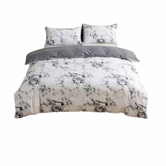YIMWNYI 3-Piece Bedding Set, Machine Washable Polyester Bed Set, Sanding Plain Bedspread, Comfortable Bed Set with Pillowcases, Stylish Bedroom Bedding for Modern Home