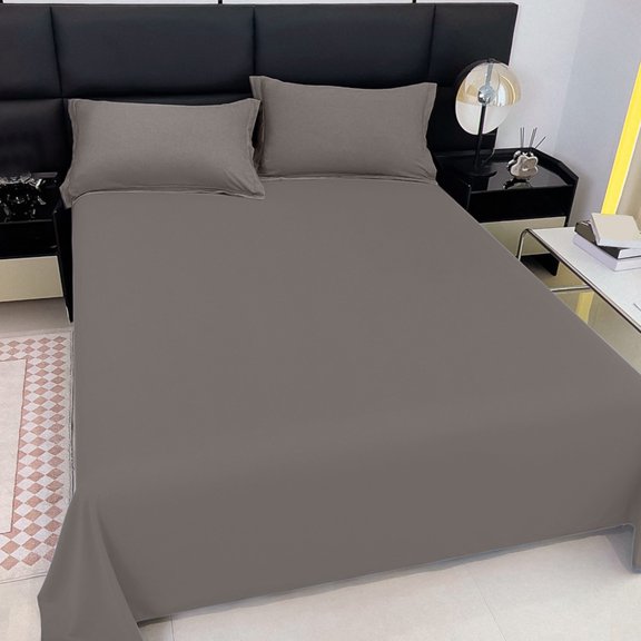 YIMWNYI 3-Piece Solid Color Bed Sheet Set, Washable Pillowcases, Soft Polyester Bedding, Easy Maintenance Bed Cover, Comfortable Sleep Experience, Modern Home Decor