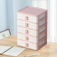 thumbnail image 1 of YIMWNYI 5-Layer Desktop Storage Box, Drawer Style Storage Organizer for Cosmetics, Jewelry, and Stationery, Transparent Stackable Storage Box, Multifunctional Desk Organizer for Office and Home Use, 1 of 6