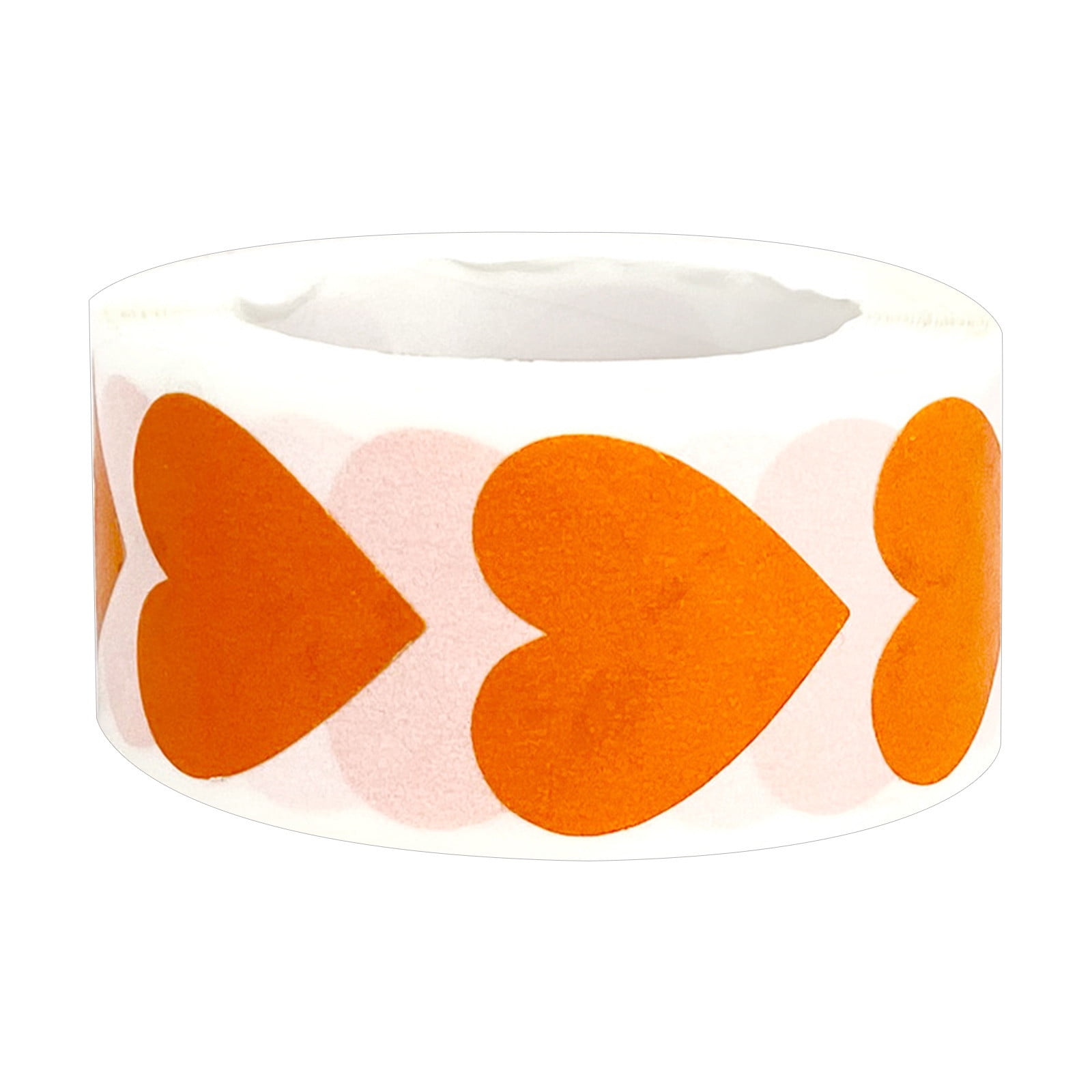 YIMWNYI 500Pcs Heart-shaped Love Stickers Self-Adhesive Roll - 1 Inch ...