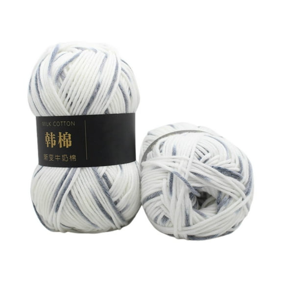 YIMWNYI 50g Colorful Hand Knitting Crochet Yarn, Soft Baby Cotton Milk Yarn, Multi-Purpose Craft Yarn for Knitting, Crocheting, Sweaters, Scarves, Hats, Bags