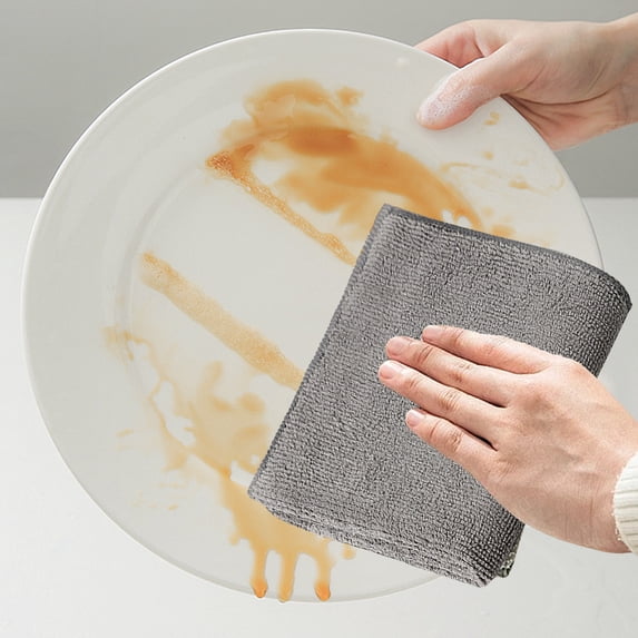 YIMWNYI 5PC Thickened Microfiber Cleaning Cloths - Super Absorbent, Soft, Lint-Free, Durable & Reusable Kitchen Dishcloths for Multi-Purpose Use - Eco-Friendly and Chemical-Free Cleaning Solutions