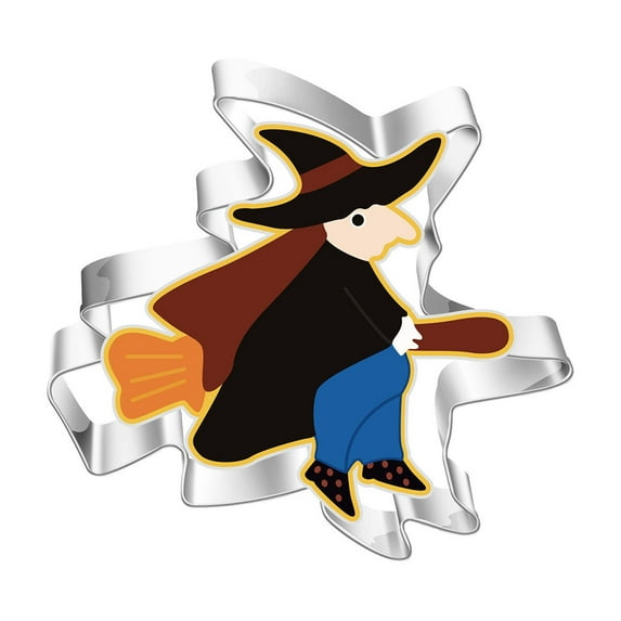 YIMWNYI 5Pcs Stainless Steel Halloween Witch Hat Shaped Molds, Halloween Baking Tools, Cookie Cutters for Festive Treats, Spooky Season Baking Molds, Fun Halloween Shapes for Home Cooking