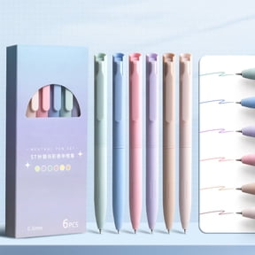 YIMWNYI 6Pcs Retractable Gel Pens, Fast Drying Ink, Colorful Fine Tip Pens for Note Taking, Planner, and Diary, Versatile Writing Instruments, Perfect for Office and Exam Use
